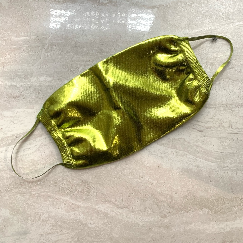 Maria La Rosa Lime Green Face Mask